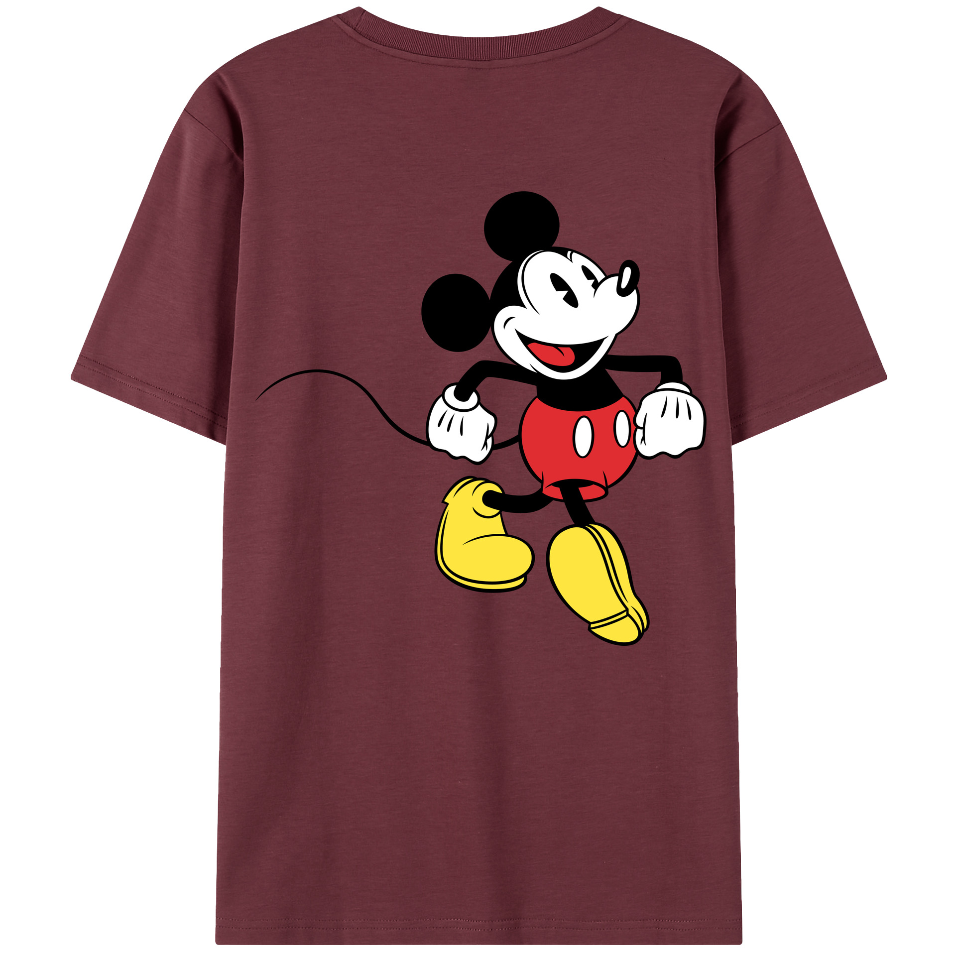 （画像用） ミッキーマウス Mickey Mouse 綿100％半袖Tシャツ（背面プリント）